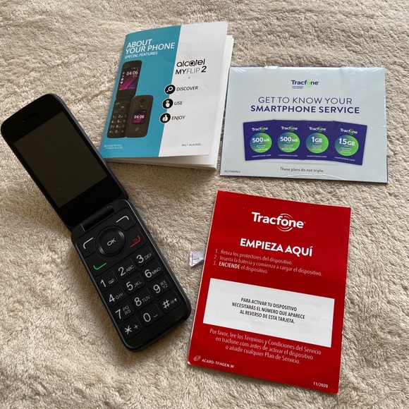 New TracFone Alcatel My Flip 2 - Black  Flip Phone - Picture 6 of 7